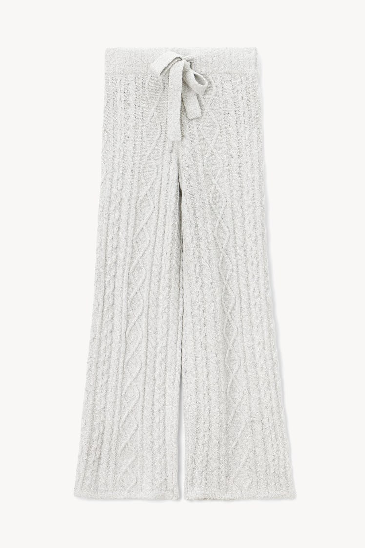 STAUD gray cable knit pants