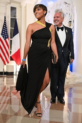 Ariana DeBose and Henry Munoz III arrive for the Biden state dinner 