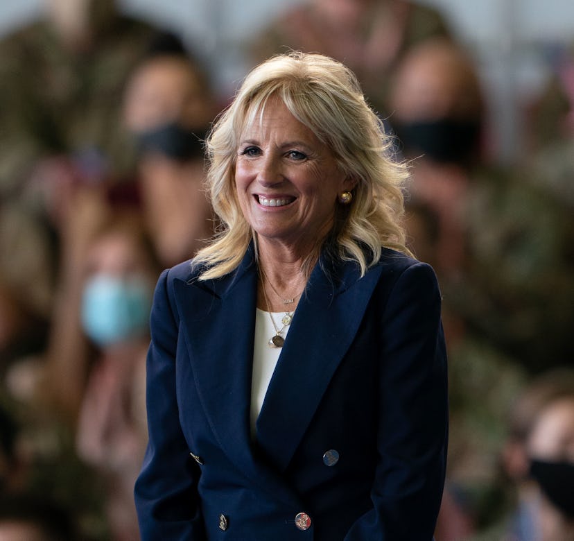 First Lady Jill Biden addresses US Air Force personnel