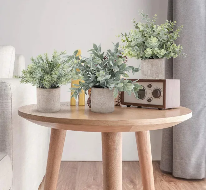 Der Rose Mini Potted Fake Plants (3-Pack)