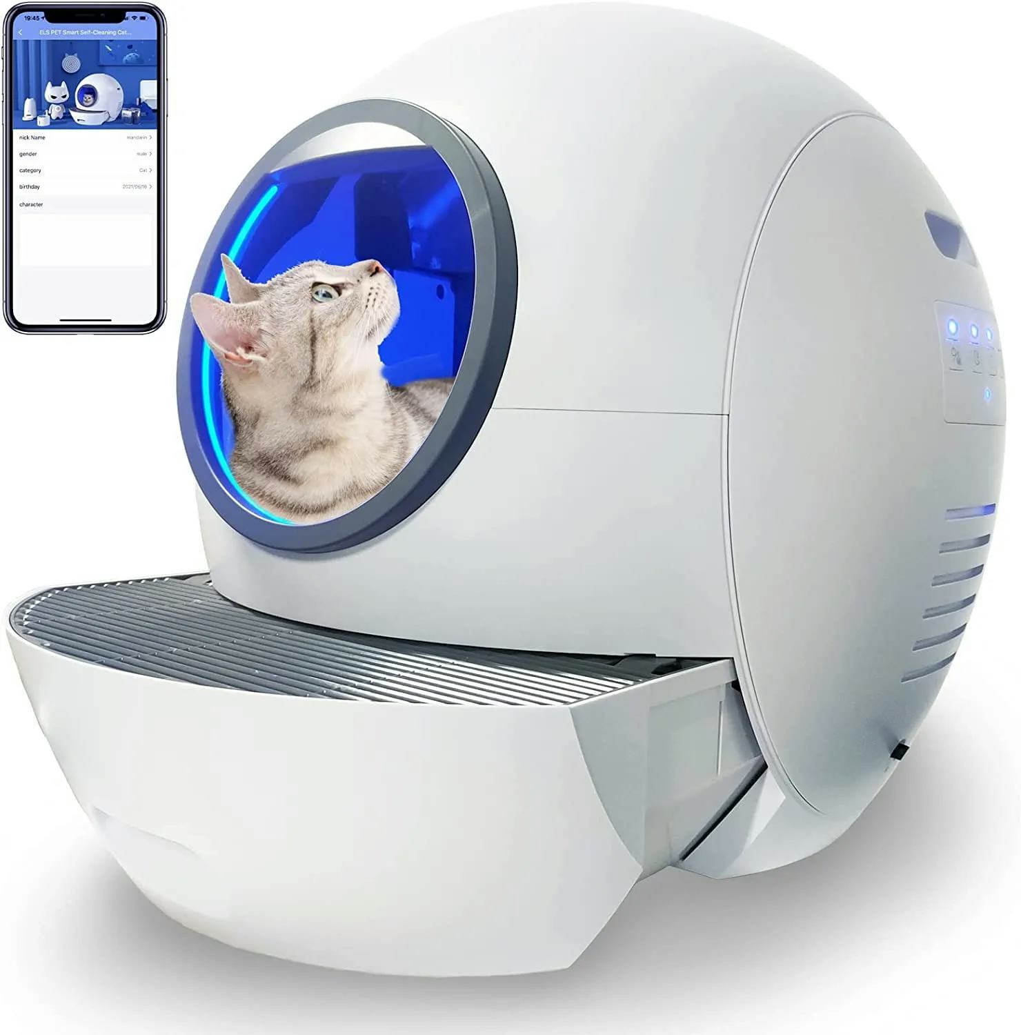 This litter robot alternative is ideal for larger cats and includes a front step for easy access.