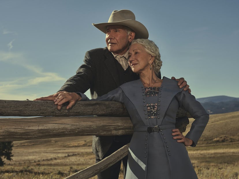 Harrison Ford and Helen Mirren star in 1923, the newest prequel to Taylor Sheridan’s Yellowstone. Ph…