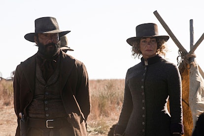 Tim McGraw and Faith Hill star as the original Dutton clan heads in 1883, Yellowstone's prequel. Pho...