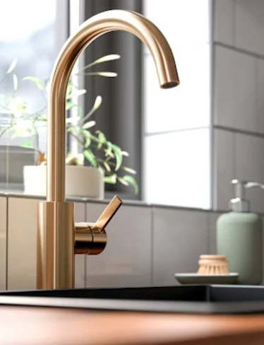DELSJÖN Kitchen faucet, brass color