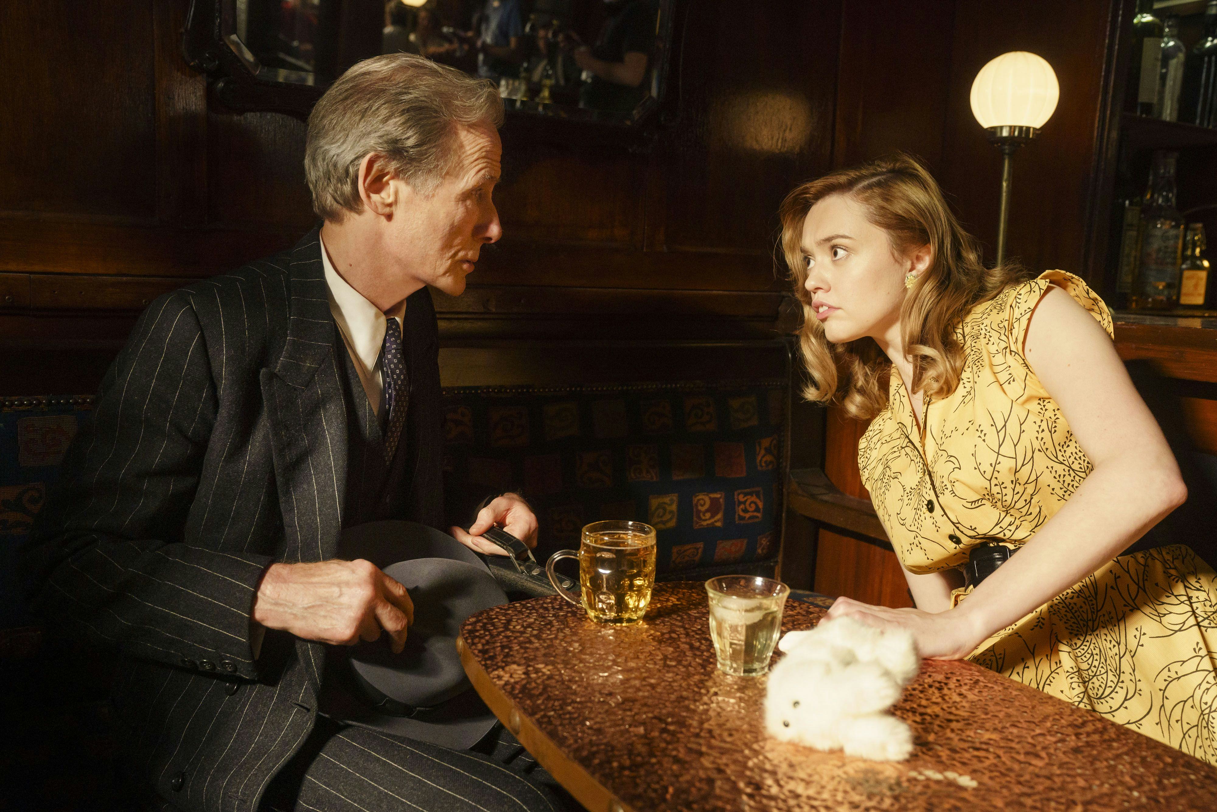 Bill Nighy and Aimee Lou Wood as Mr. Williams and Margaret in &lsquo;Living&rsquo;