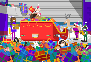 谷歌的新圣诞老人村在线游戏