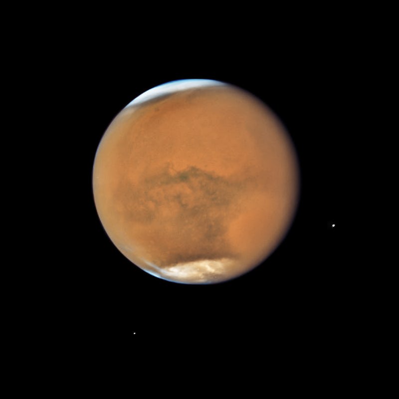 Mars dust storm, imaged by the Hubble Space Telescope