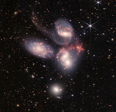 a group of four closely-bound galaxies