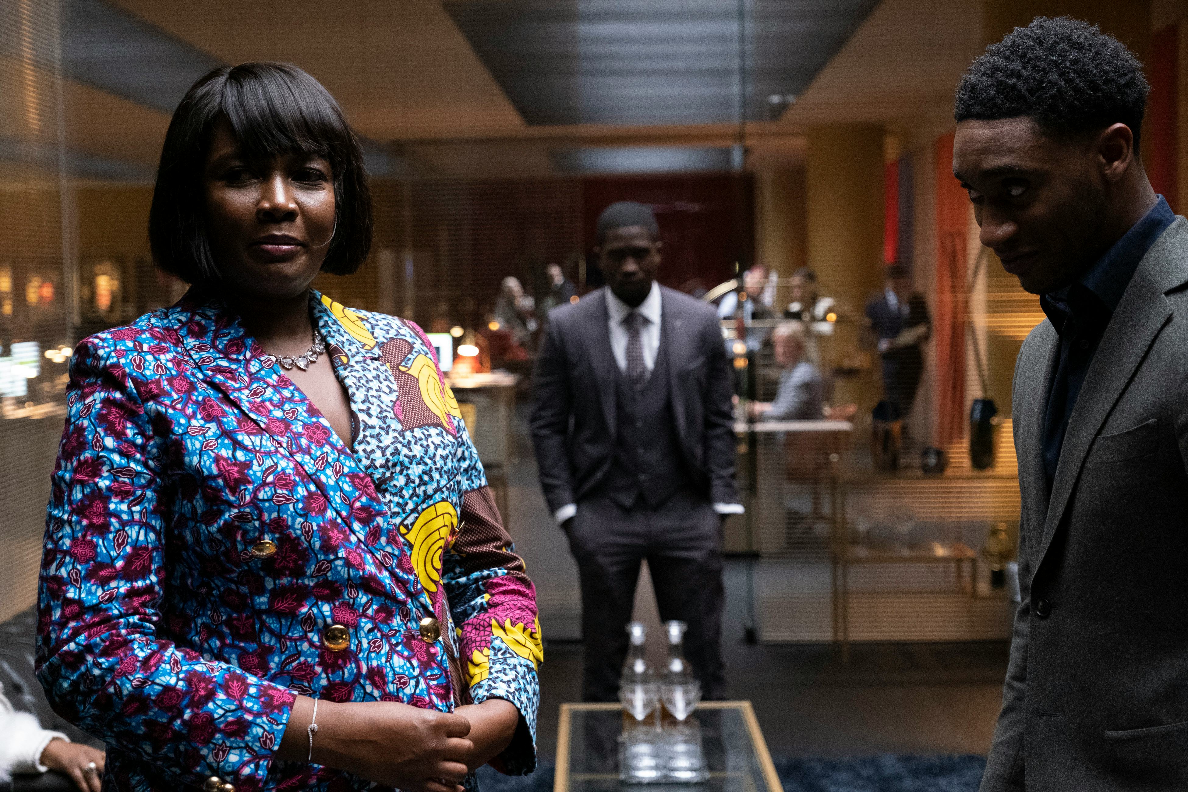 Sarah Niles as Claudia, Ola Orebiyl as Gus and CJ Beckford as Andre