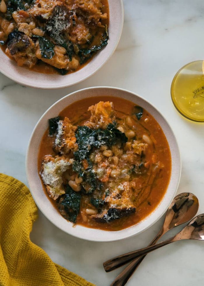 Hearty zuppa toscana in a story about one-pot holiday recipes