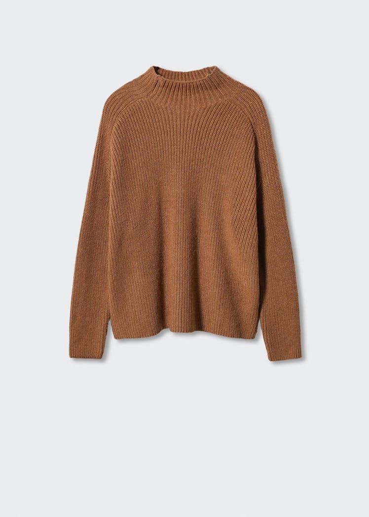 Mango brown turtleneck sweater