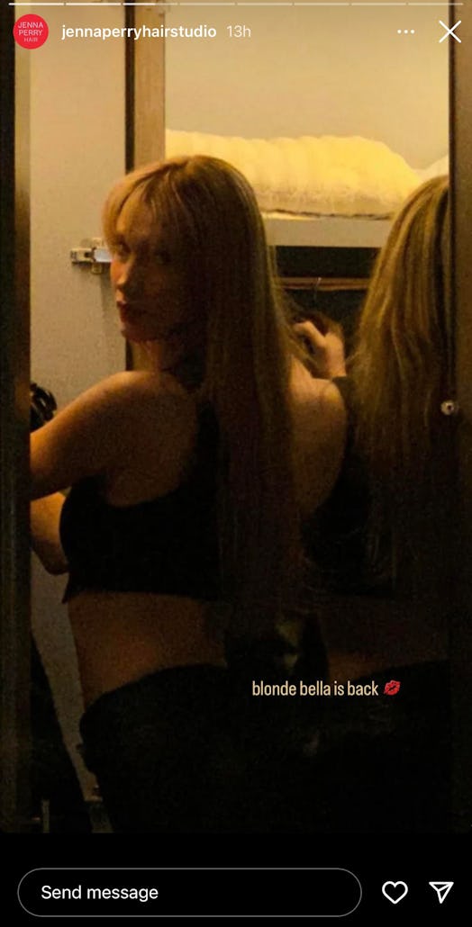 Bella Hadid debuted honey blonde hair in December 2022. Her hair colorist, Jenna Perry, is calling t…