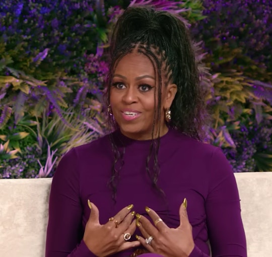 Former First Lady Michelle Obama during a 'REVOLT: The Cross-Generational Conversation' interview.