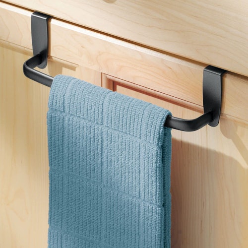 mDesign Metal Wire Over Cabinet Towel Rack