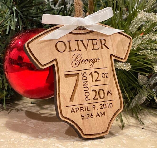 Christmas Ornament for Christmas baby announcement