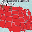 美国非传统圣诞电影地图。