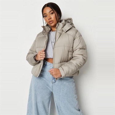 Missguided plus size hooded padded puffer