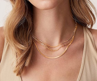 PAVOI 14-Karat Gold Layering Necklaces