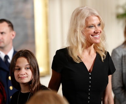 Claudia Conway and mother Kellyanne at the White House in 2017.