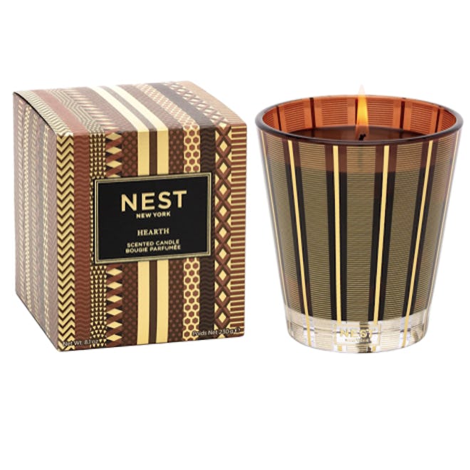 Over 9,000 reviewers have given this hearth-scented, decorative glass candle an overall 4.6-star rat…