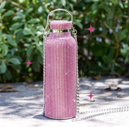 Paris Hilton Diamond Bling Water Bottle, 25-Ounce, Pink