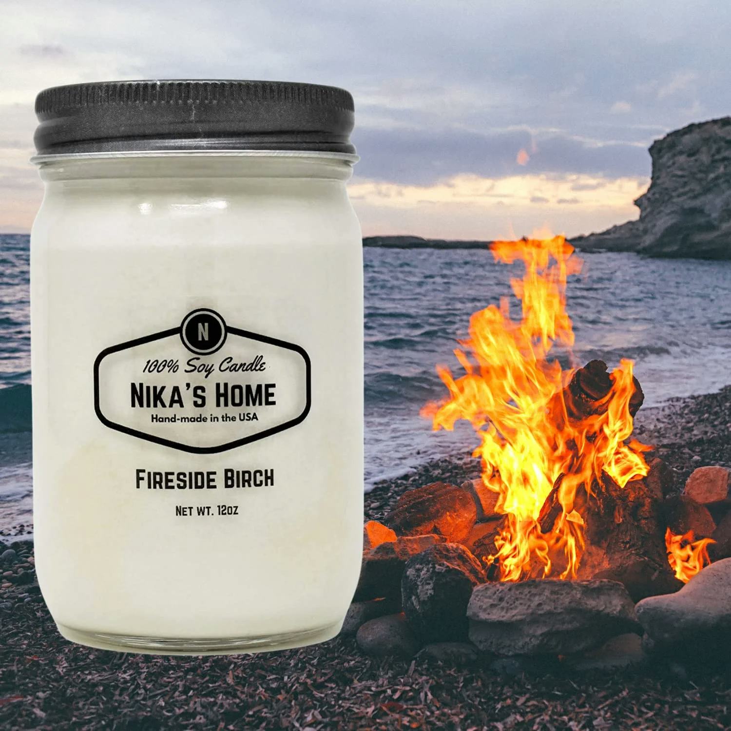 This soy candle can burn up to 60 hours, comes in a reusable mason jar, and gives off a fireside sce&hellip;