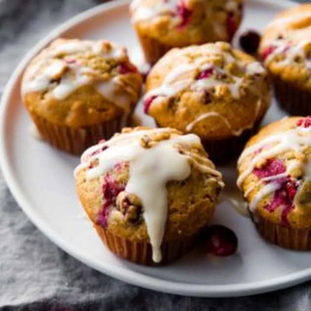 Cranberry cardamom spice muffins are a great Christmas breakfast idea.