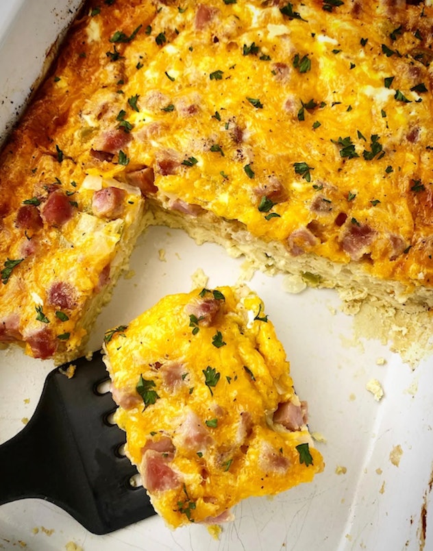 Wake up breakfast casserole is one of the top Christmas breakfast ideas to make.