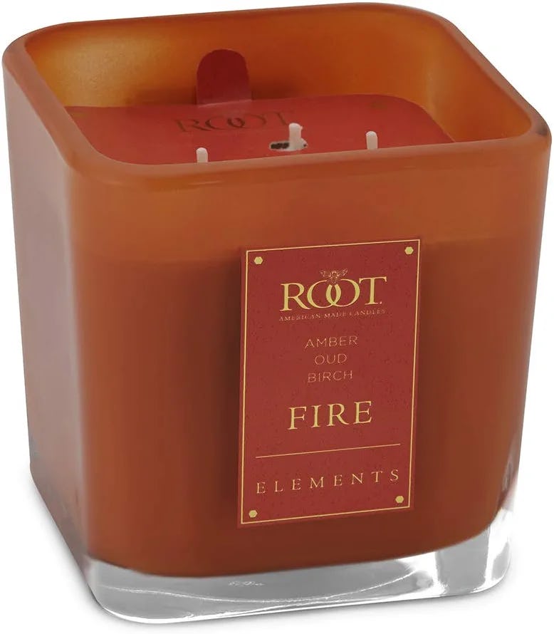 This beeswax blended candle has three wicks for an even heat distribution and gives off a smoky embe&hellip;