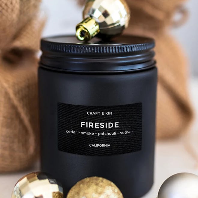 This soy candle smells like sitting next to a fireplace and features a wood wick that crackles as it...
