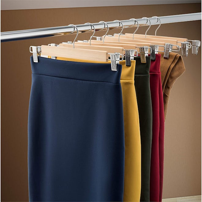 ZOBER Wooden Pants Hangers (20-Pack)