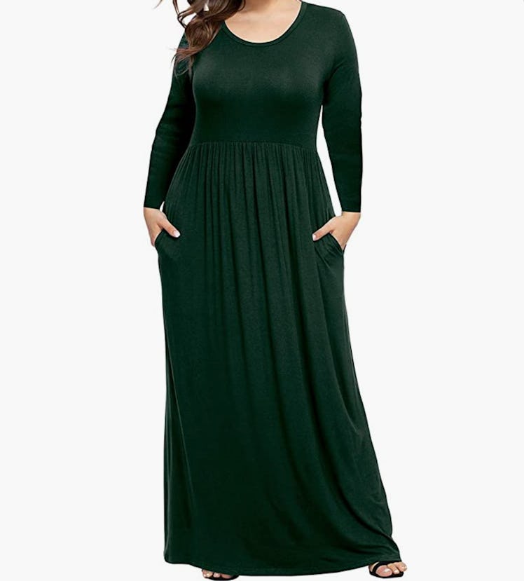 LONGYUAN Plus Size Maxi Dress