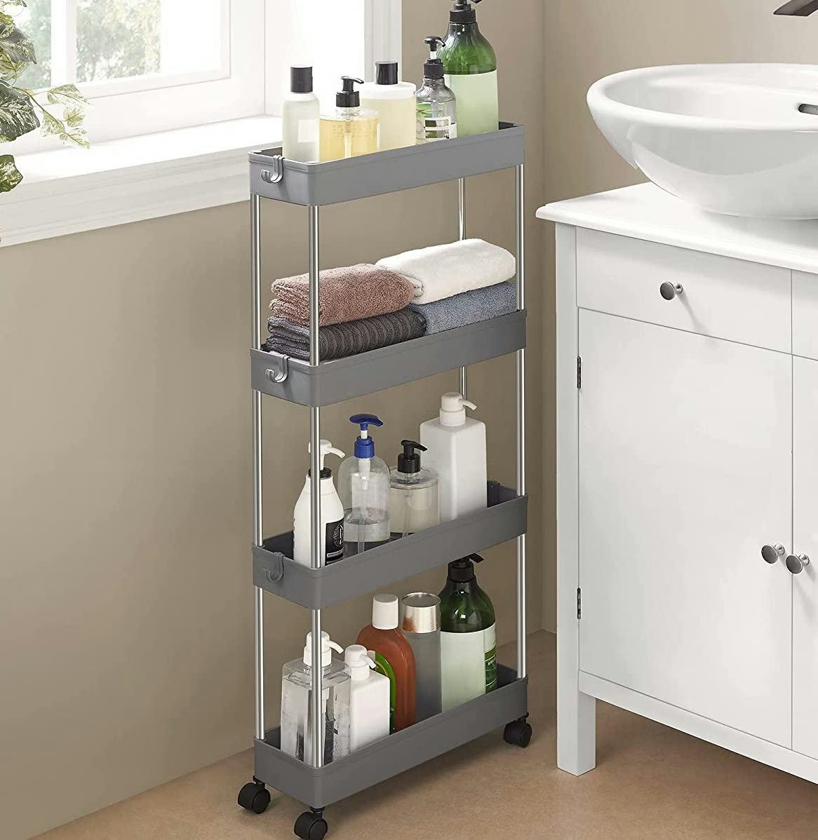 SONGMICS 4-Tier Slim Rolling Cart