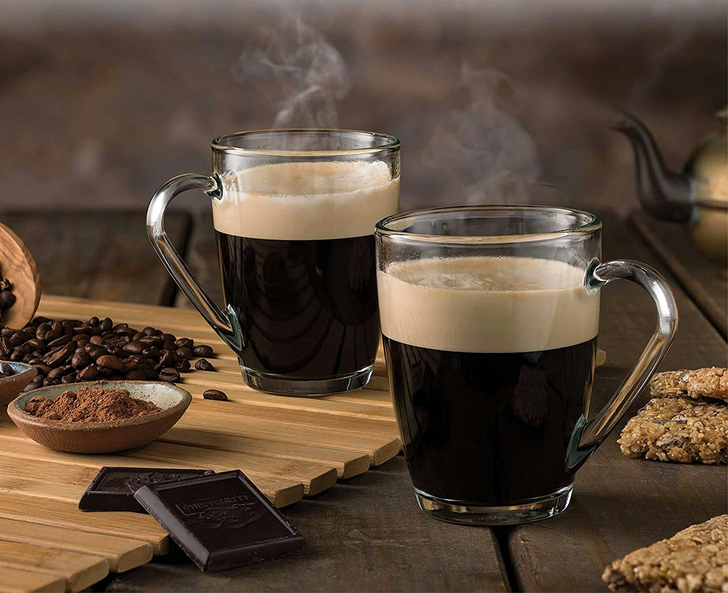 Bormioli Rocco Glass Coffee Mug Set (6-Pack)