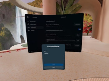 Identifying your keyboard in VR.