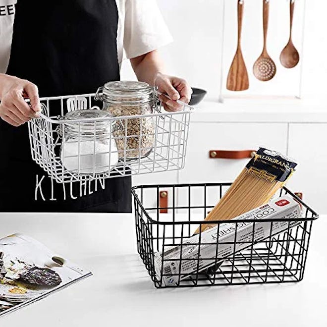 Aeggplant Kitchen Wire Baskets (4-Pack)