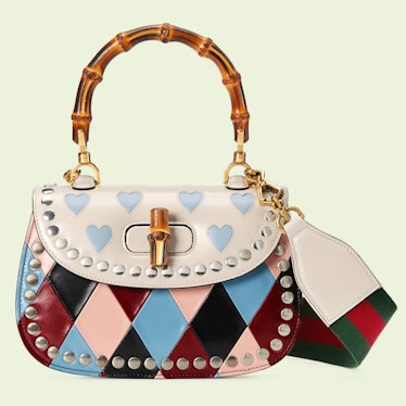Gucci 1947 patterned bamboo handle bag