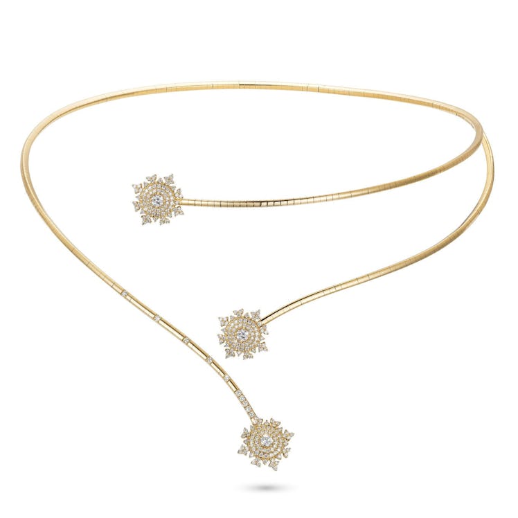 Nadine Aysoy gold Tsarina choker with diamonds