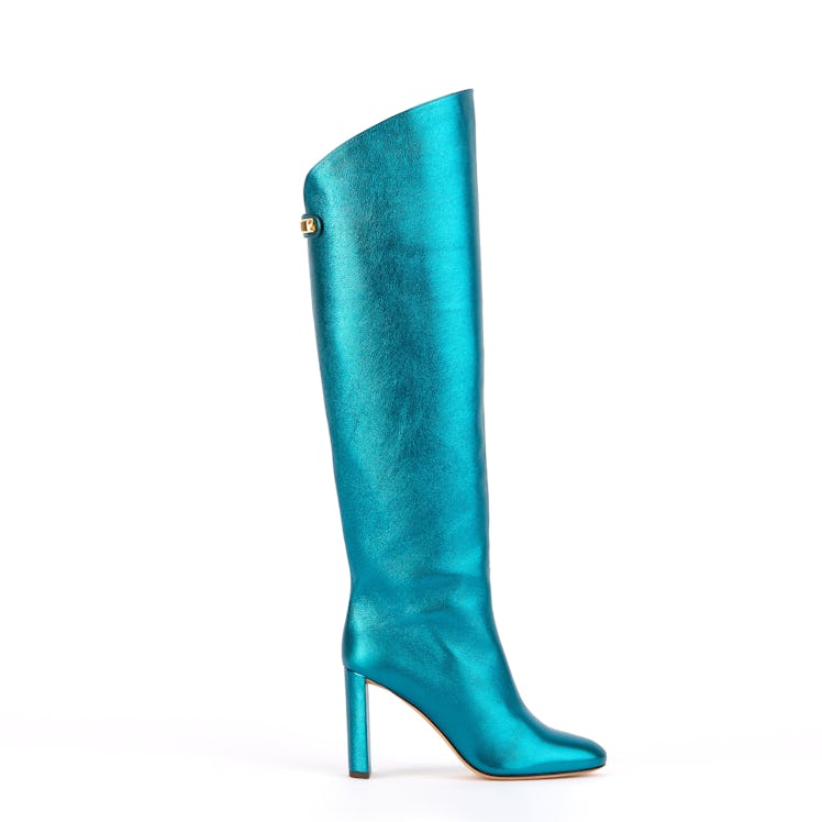 Maison Skorpios metallic turquoise boots