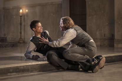 Jacob Anderson and Sam Reid as Louis and Lestat in Interview With The Vampire