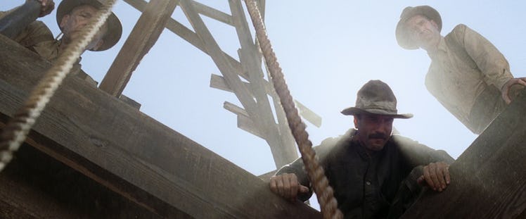 Daniel Day-Lewis' Daniel Planview peers down an oil well in 2007's There Will Be Blood