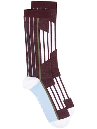GANNI striped ribbed socks