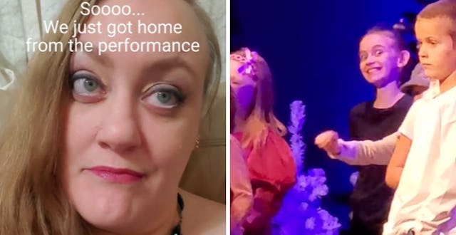 Mom asks her daughter to smile more during recital and it backfires.