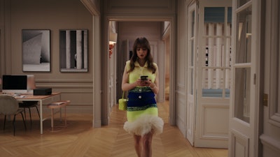 Lily Collins' outfit in 'Emily in Paris' Season 3