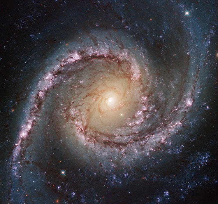 color image of a spiral galaxy in space