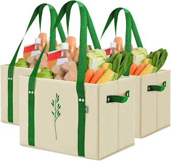 Green Bulldog Reusable Grocery Bags (Set Of 3)