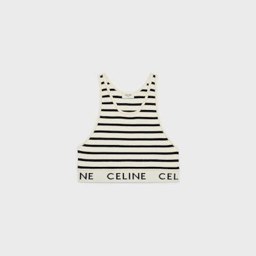 Celine striped sports bra top