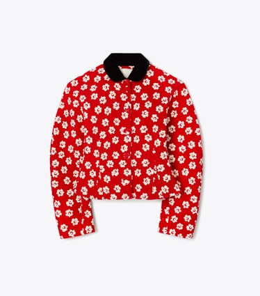 Tory Burch red flower print jacket