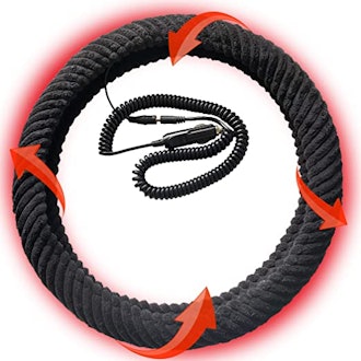 Not only do these heated steering wheel covers warm your hands, they also have a textured design for...