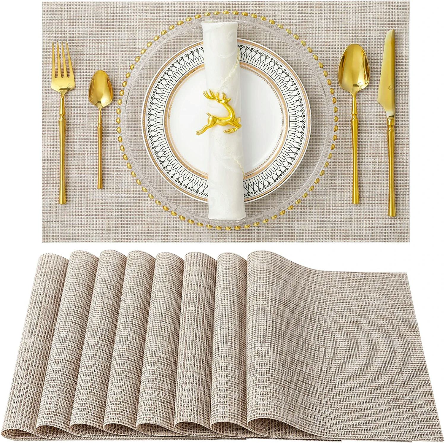 SENDAY Heat-Resistant Placemats (8-Pack)